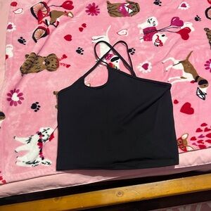 Abercrombie and fitch Black Strappy Crop Top